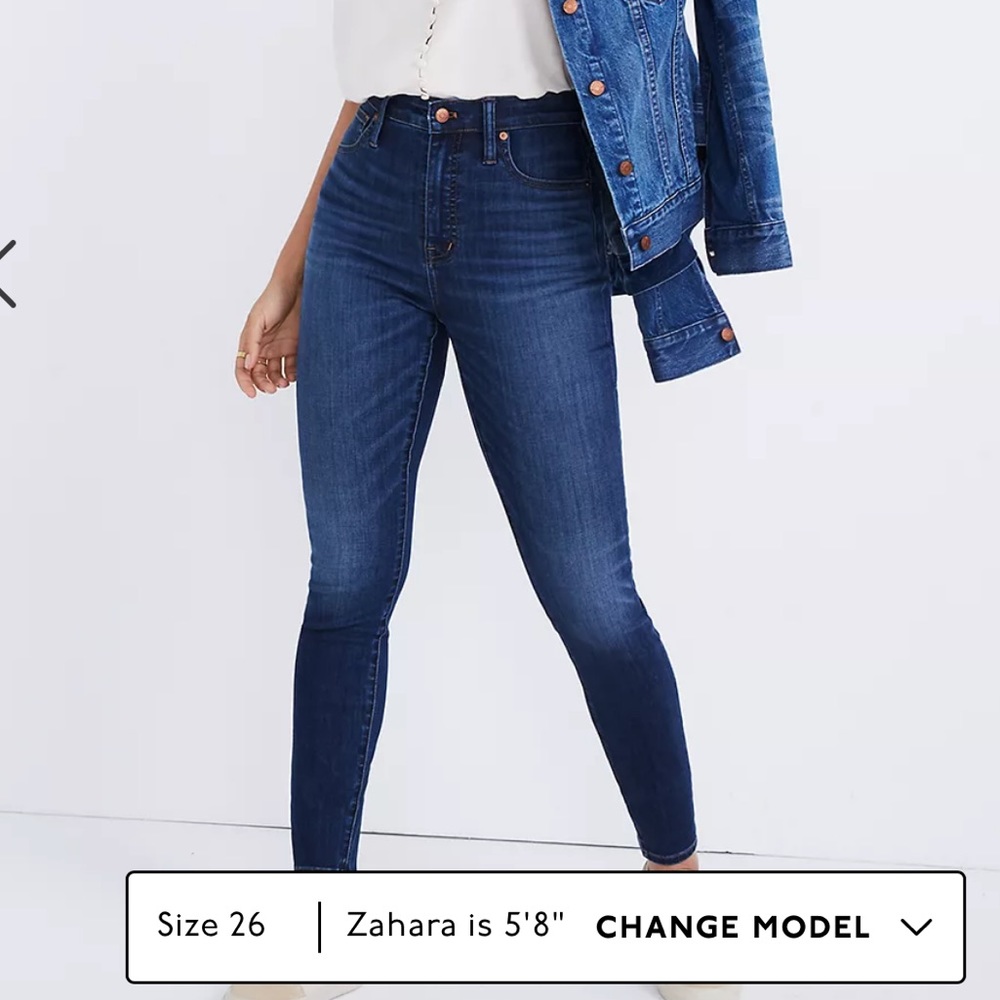 New Madewell curvy high rise skinny Jean